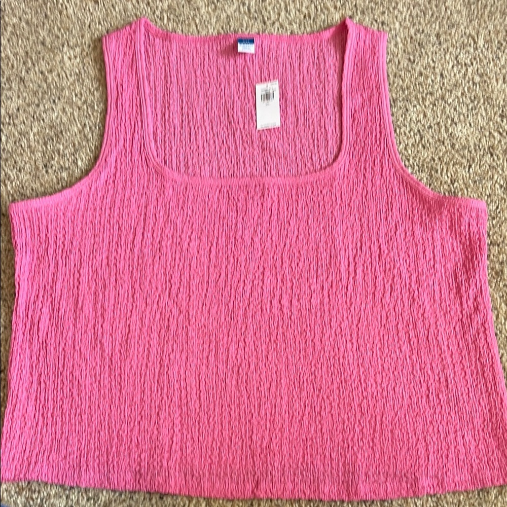 Old Navy Pink Crop Tank Top XXL